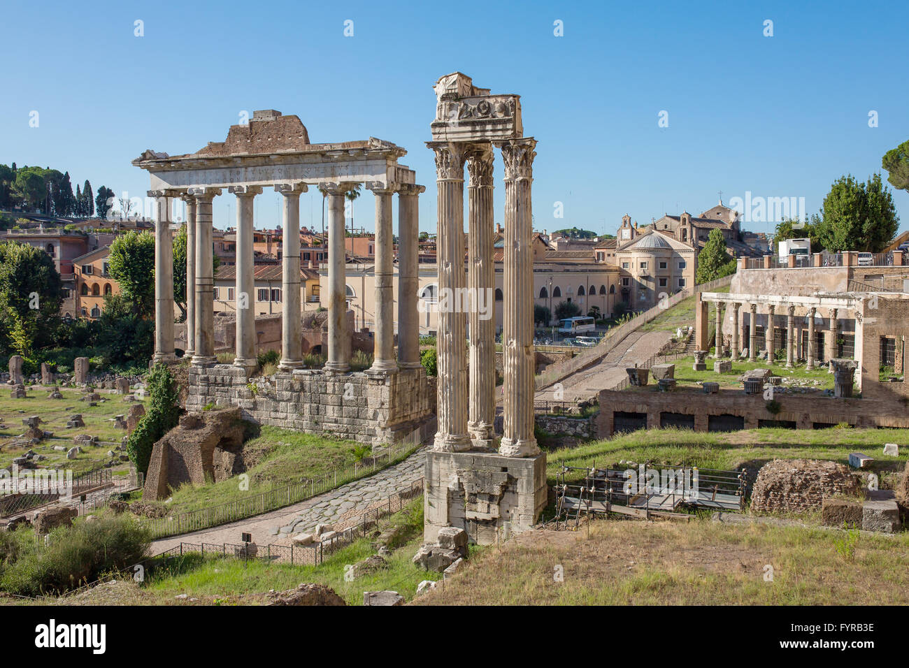 Forum Romanum en Italie, Rome. Banque D'Images