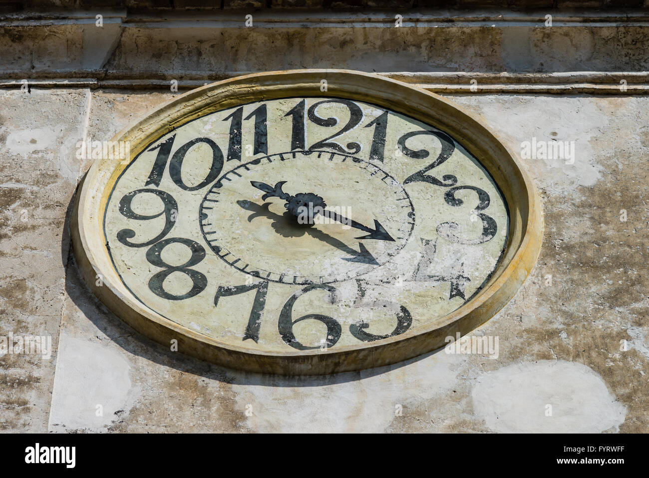 Vieille horloge de bell Banque D'Images