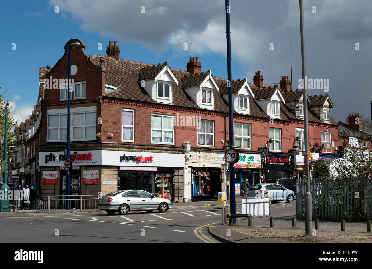 Boutiques dans l'Alum Rock Road, Saltley, Birmingham, Royaume-Uni Banque D'Images