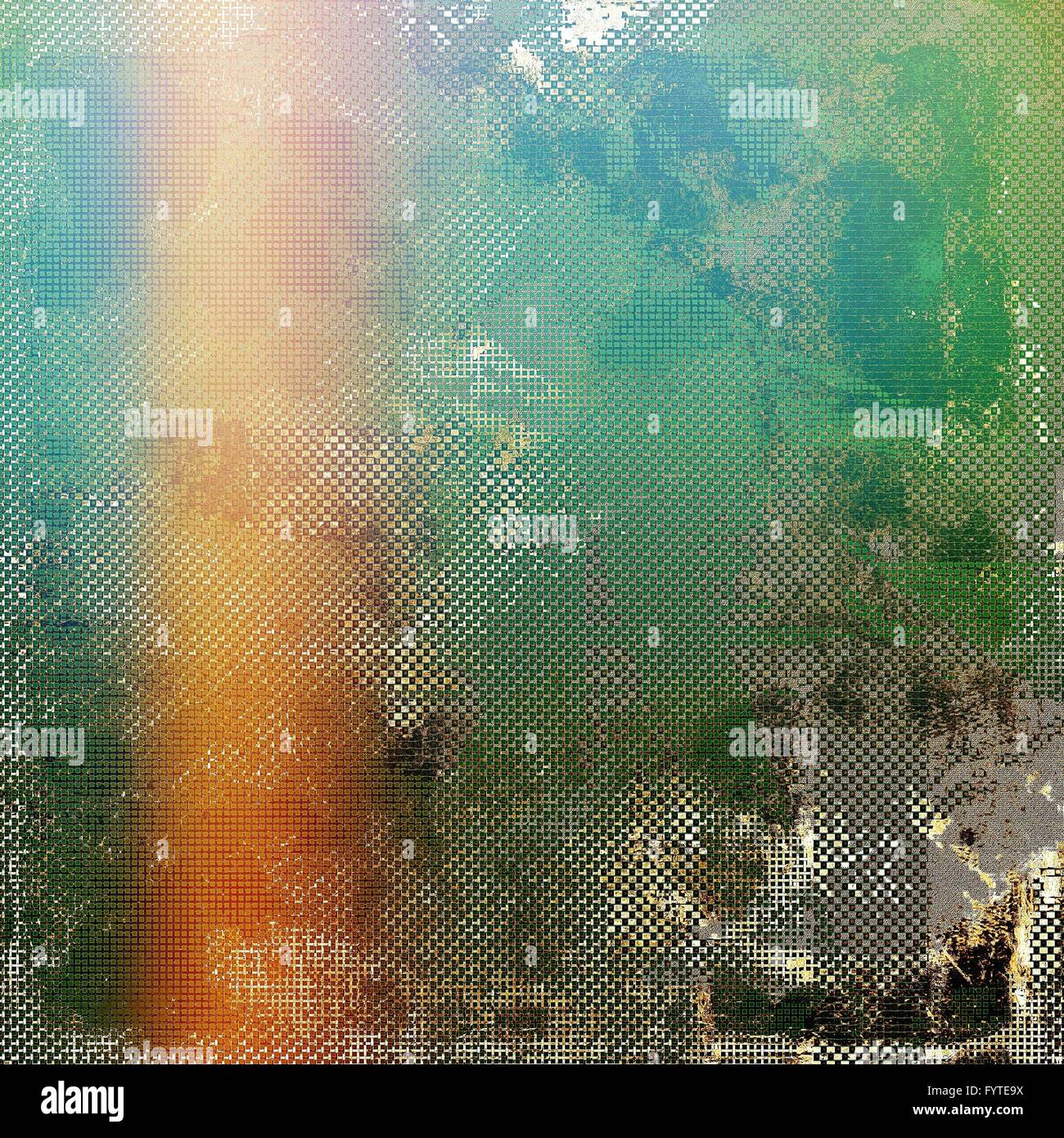 Grunge fond pour un style vintage créateur de l'affiche. Avec différents motifs couleur : jaune (beige) ; Brown ; vert ; bleu ; rouge (orange) ; rose Banque D'Images