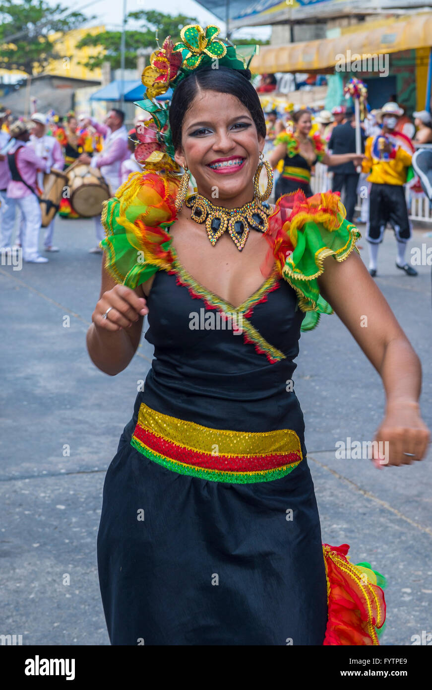 Les participants au carnaval de Barranquilla à Bogota , Colombie Banque D'Images