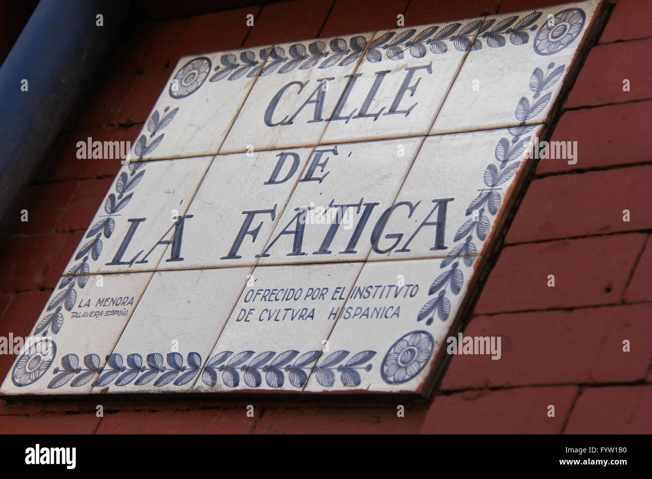 La Calle de La fatiga, Bogotá, Colombie. Banque D'Images