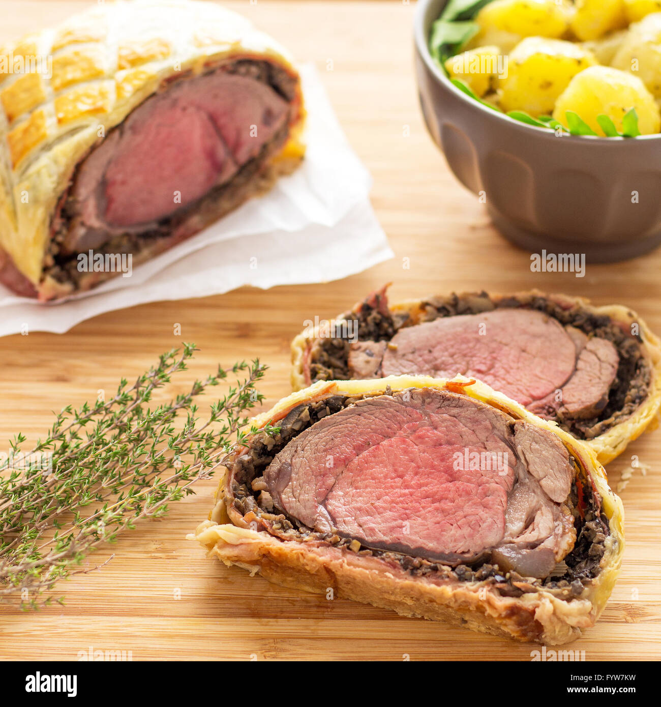 Wellington boeuf traditionnel facile Banque D'Images