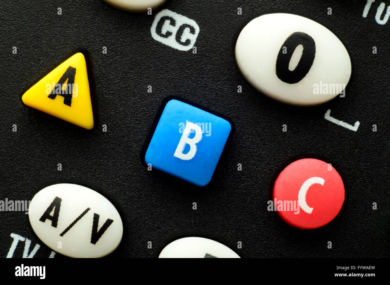 Boutons de commande à distance Banque D'Images