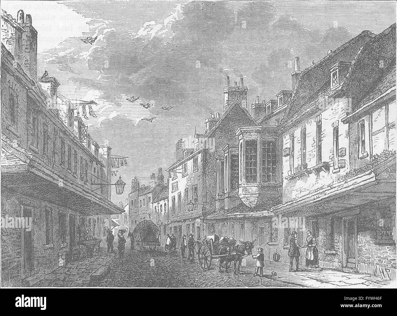 SOUTHWARK : la monnaie, Southwark, en 1825. Londres, antique print c1880 Banque D'Images