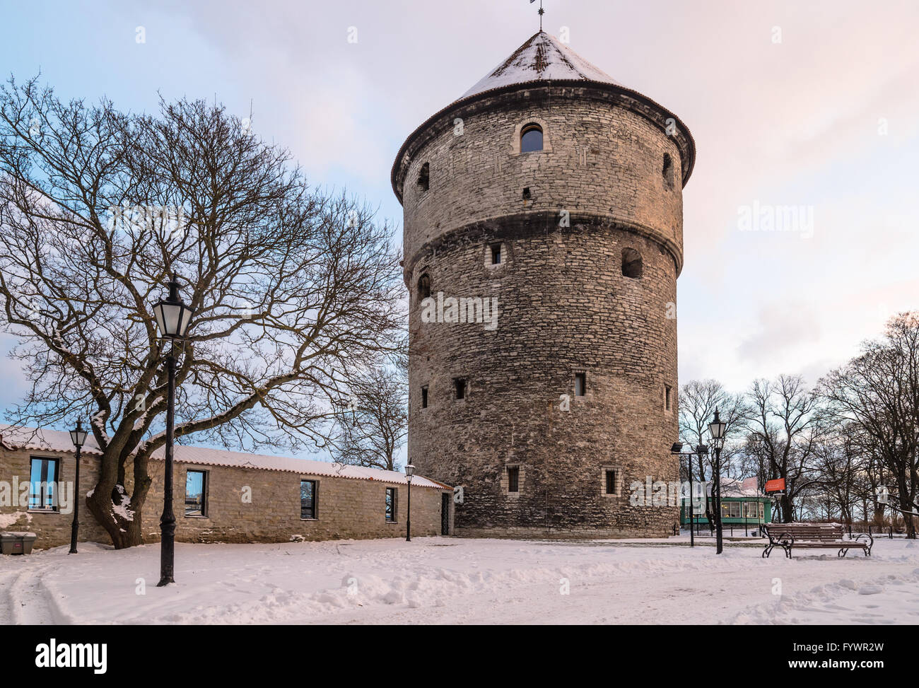 Vue d'hiver de la Tallinn Banque D'Images