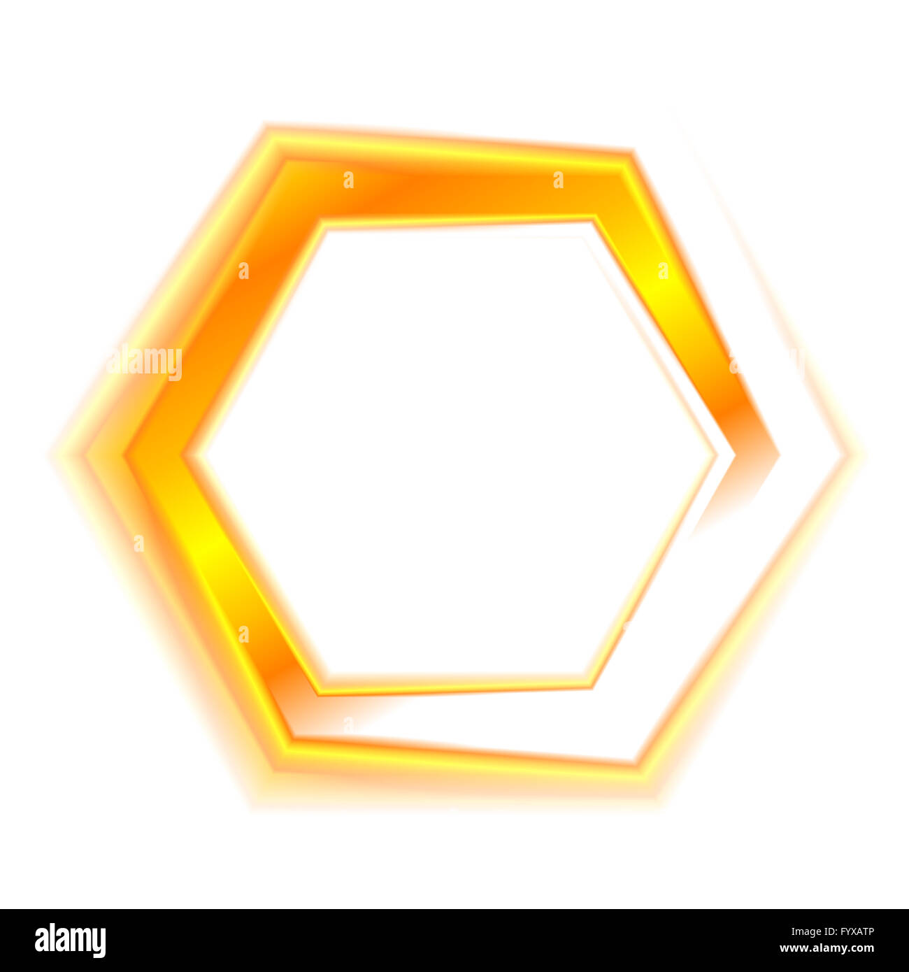 Orange hexagon emblem logo web Banque de photographies et d’images à ...