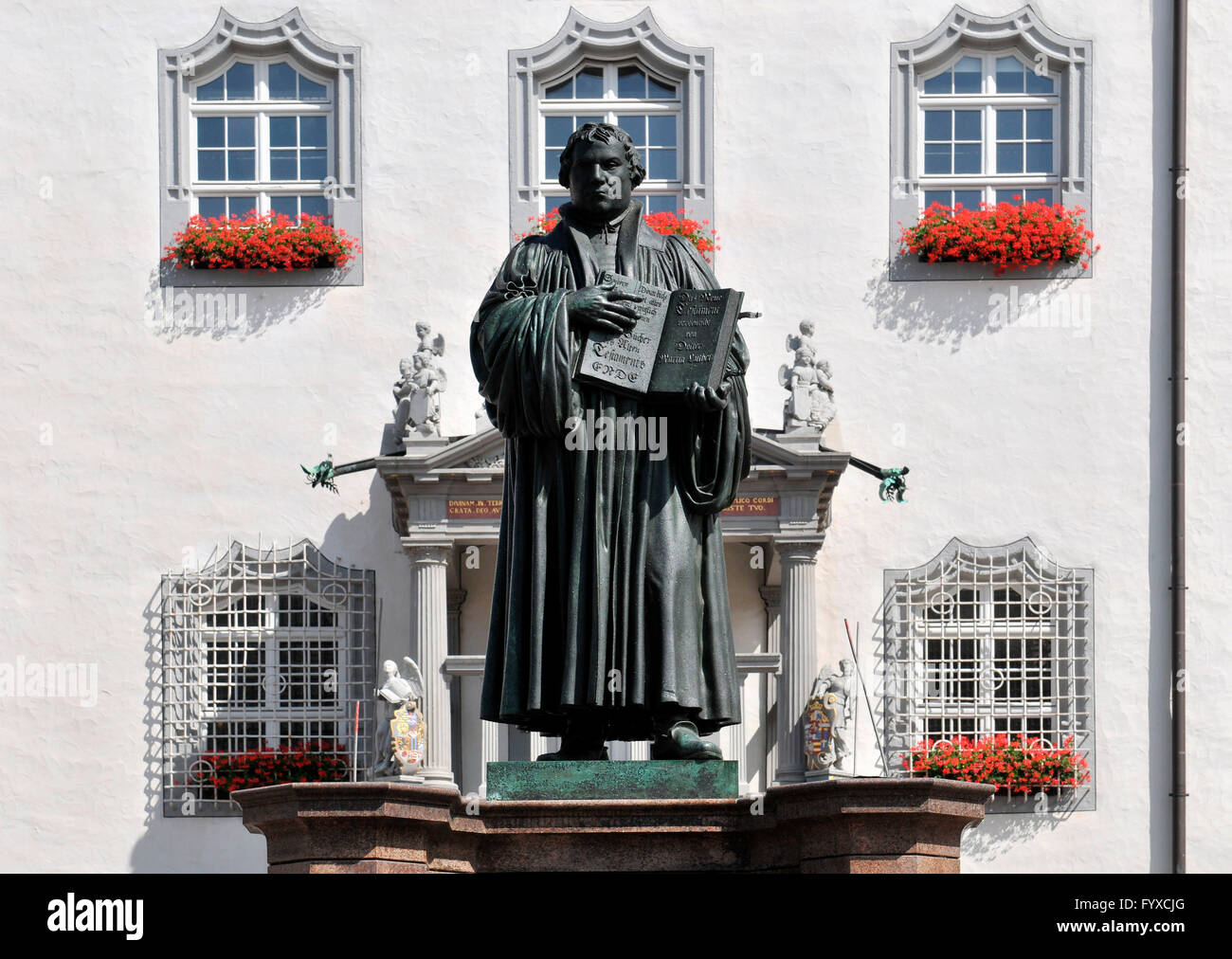 Luther memorial, Wittenberg, Saxe-Anhalt, Allemagne Banque D'Images