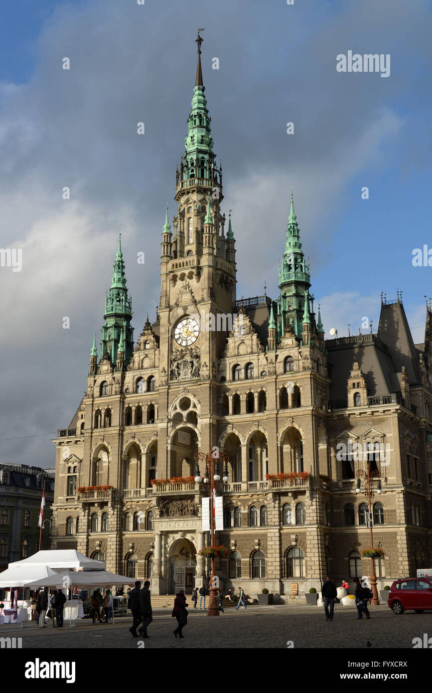 Mairie, Liberec, République Tchèque Banque D'Images