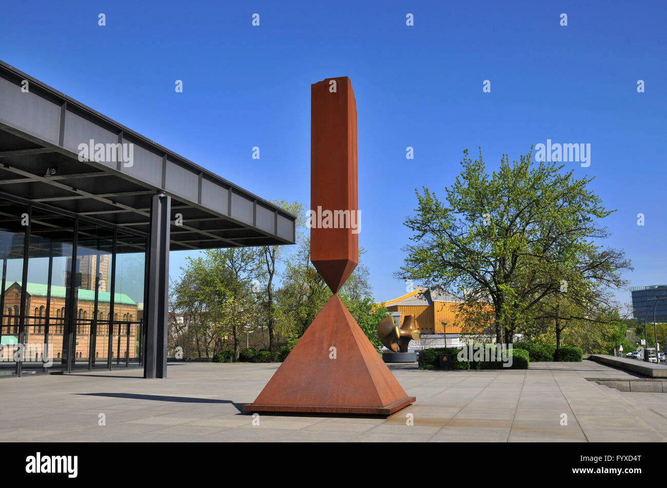 Obélisque brisé, par Barnett Newman, Nouvelle Galerie Nationale, Kulturforum, Grosser, Tiergarten Tiergarten, Mitte, Berlin, Allemagne 7 Neue Nationalgalerie Banque D'Images