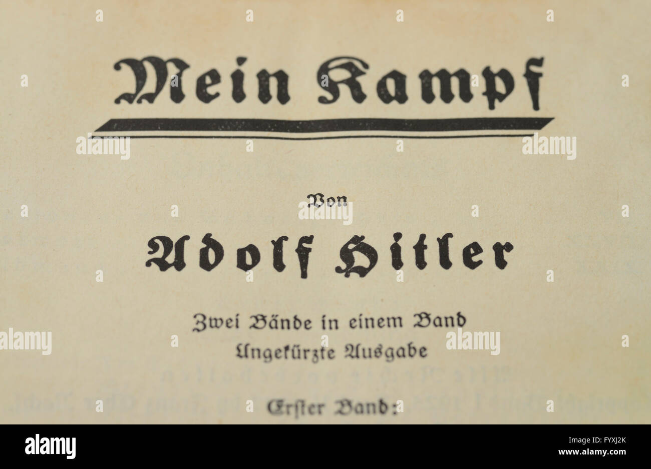 Buch, Adolf Hitler, Mein Kampf Banque D'Images