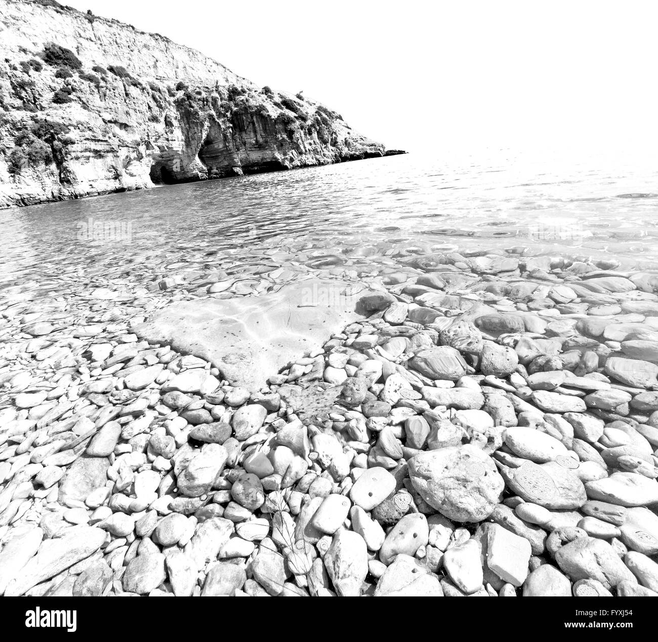 L'Asie en thurkey lycia antalya façon dont l'eau des roches et ciel près de la nature Banque D'Images