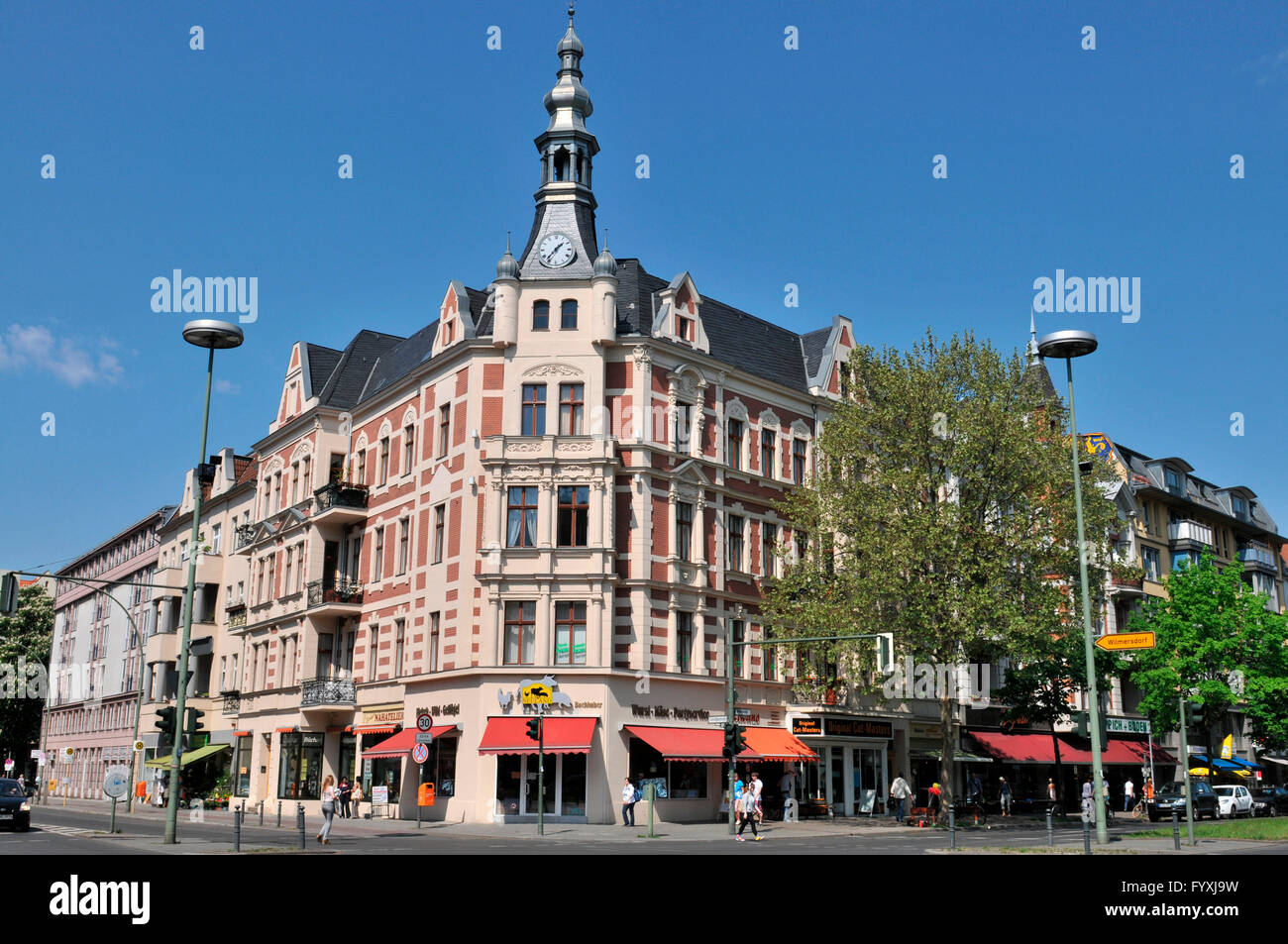 Vieux bâtiment, Kaisereiche, Rheinstrasse, Friedenau, Berlin, Deutschland / Gründerzeit Banque D'Images