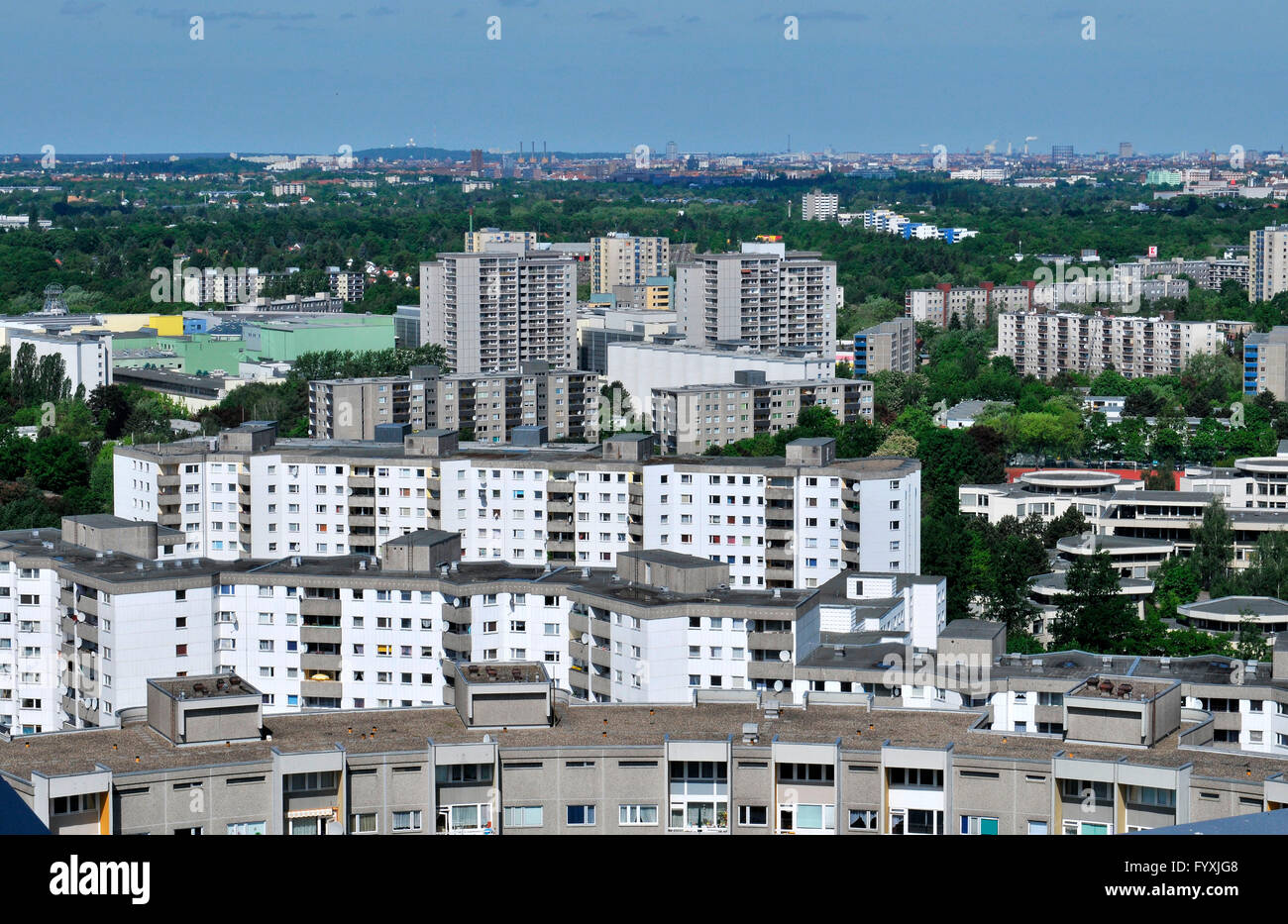 Développement de l'habitation, Gropiusstadt, Neukolln, Berlin, Allemagne / Neukölln Banque D'Images