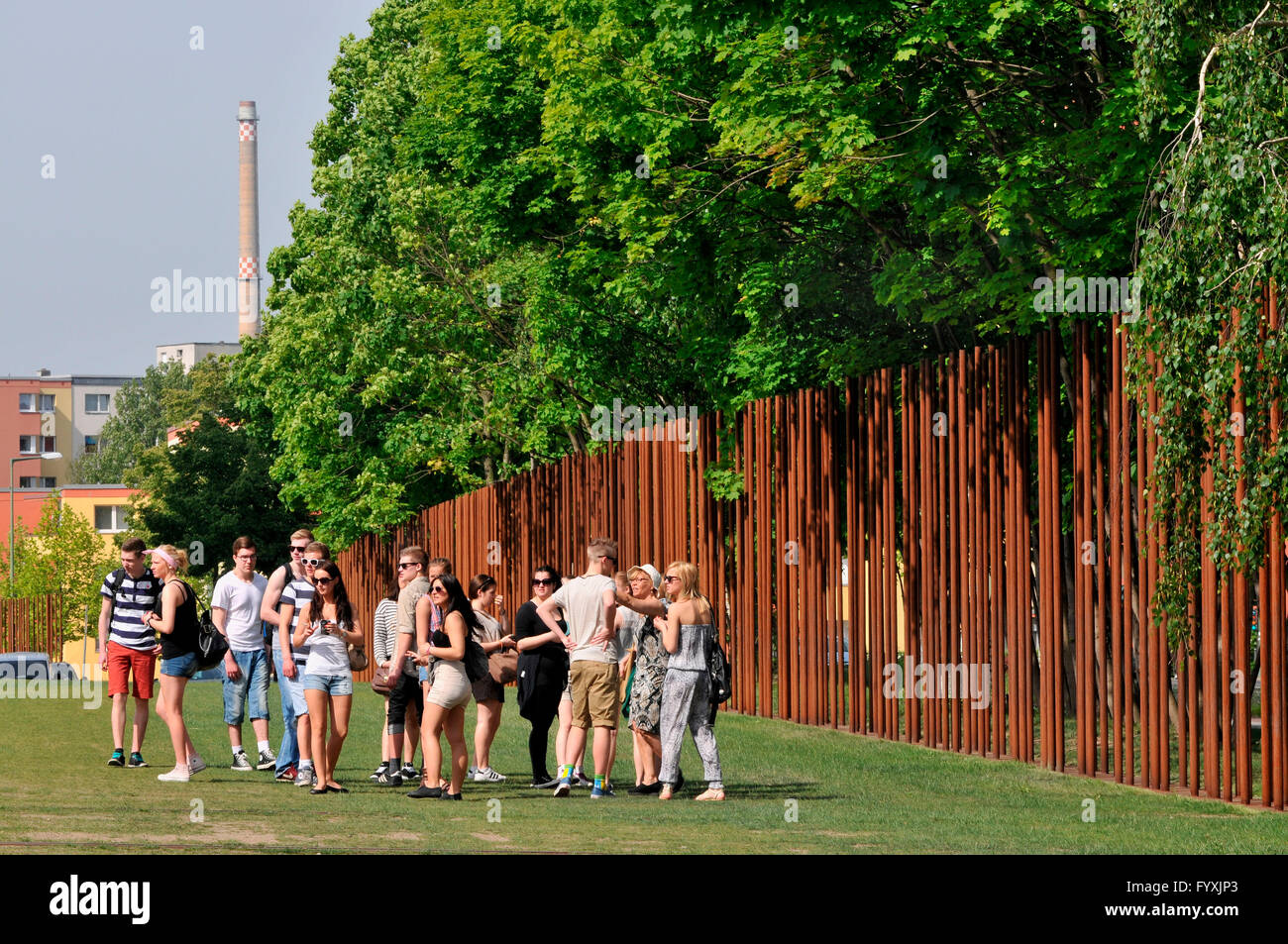 Le site du mémorial du mur de Berlin, Bernauer Strasse, Mitte, Berlin, Allemagne / Mauergedenkstätte, Berliner Mauer Banque D'Images