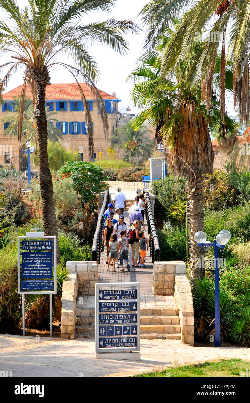 Désir bridge, Jaffa, Tel-Aviv, Israël / pont souhaite Banque D'Images