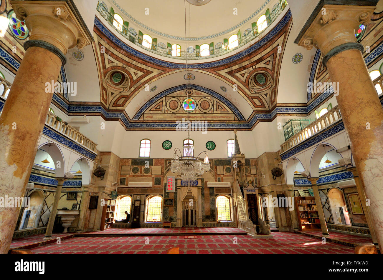 Ahmed mosquée, Jezzar Akkon, Galilée, Israël / Akko Banque D'Images