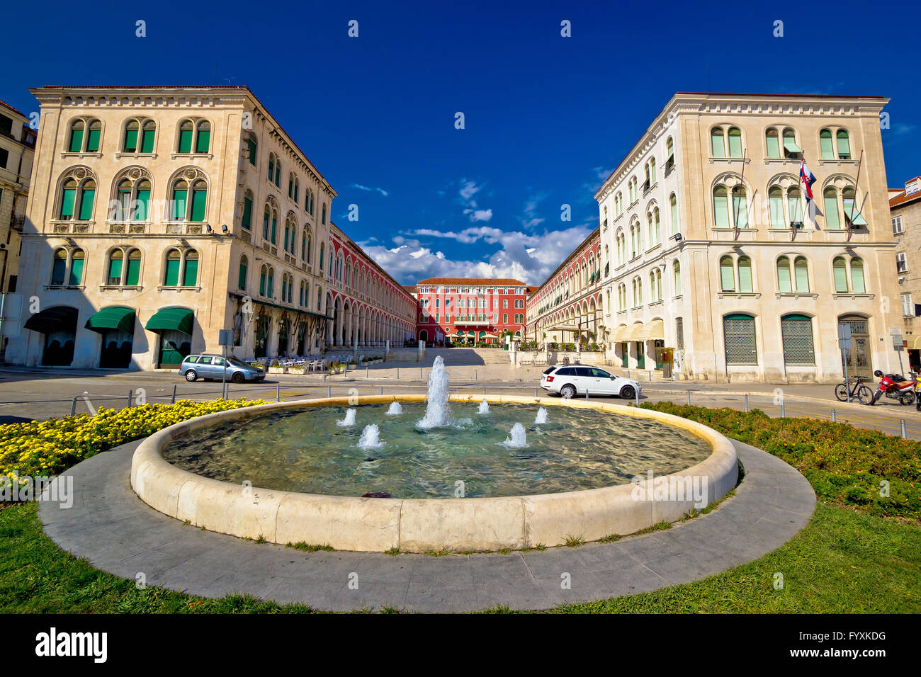 Prokuratice square à Split waterfront Banque D'Images