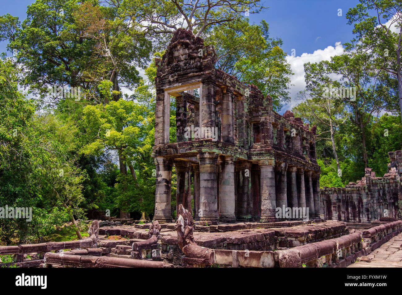 Ancien des Prasat Preah Khan temple, à Siem Reap, Cambodge Banque D'Images