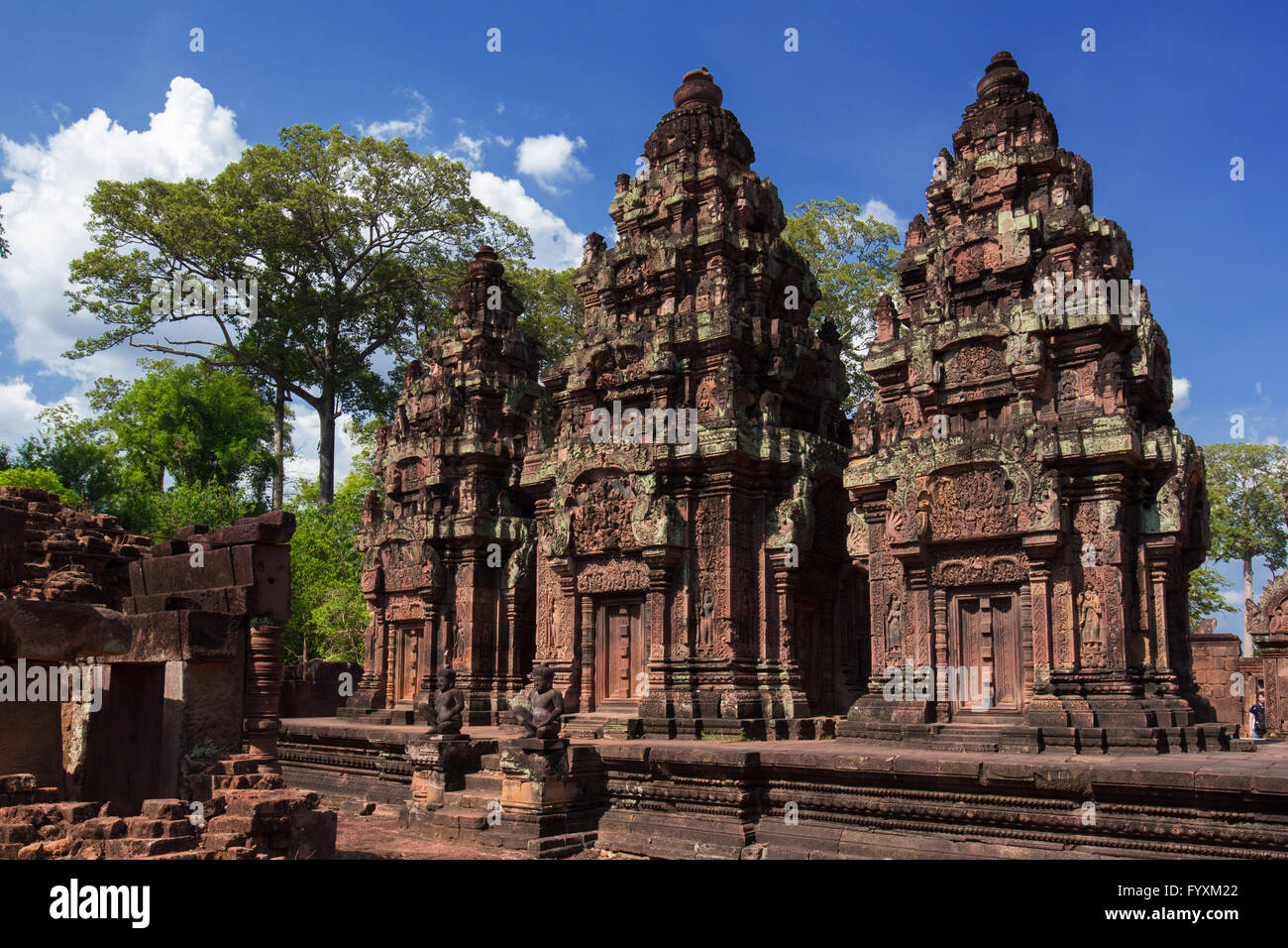 Temple de Banteay Srei ou dame à Siem Reap au Cambodge Banque D'Images