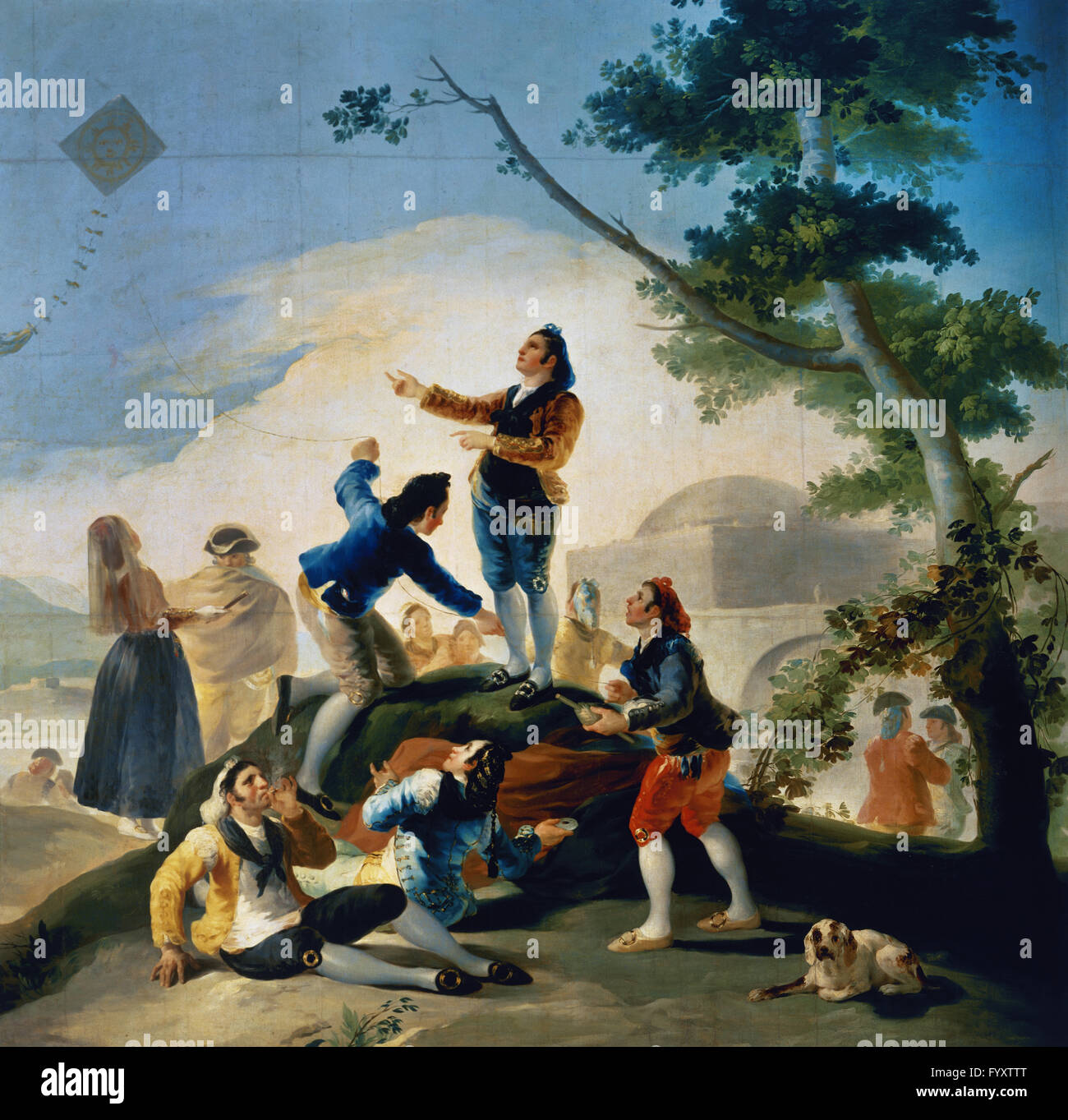 Francisco de Goya y Lucientes (1746-1828). Peintre espagnol. Le Cerf-volant, 1777-1778. Musée du Prado. Madrid. L'Espagne. Banque D'Images