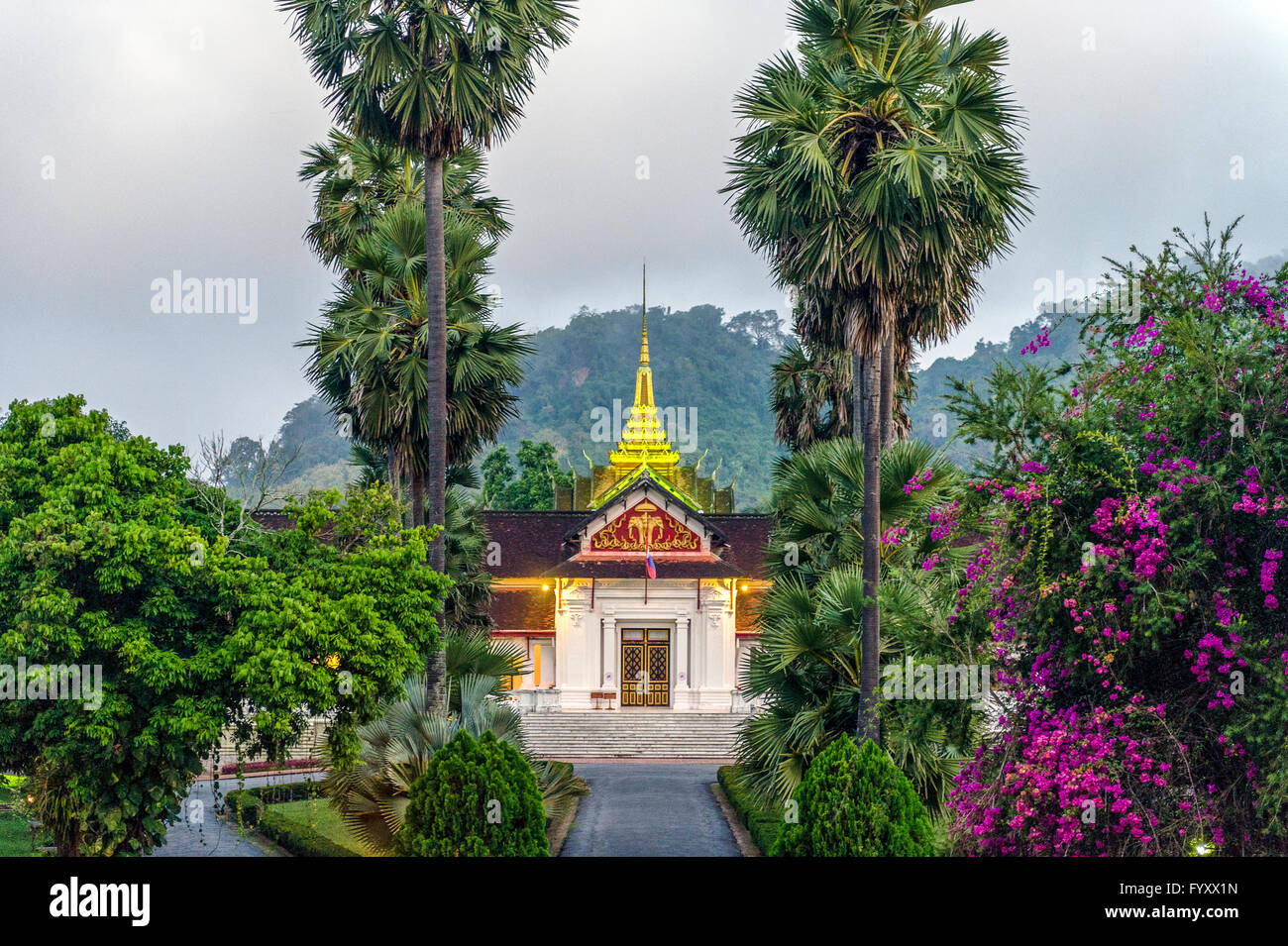 L'Asie. L'Asie du Sud-Est. Le Laos. Province de Luang Prabang, le palais royal. Banque D'Images