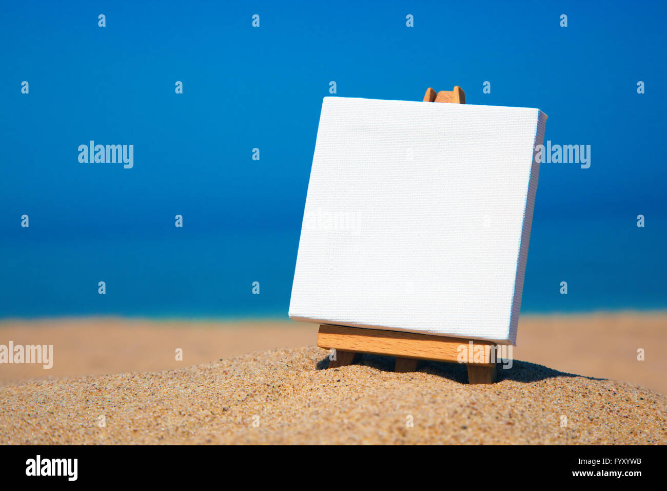 Information Board sur la plage Banque D'Images