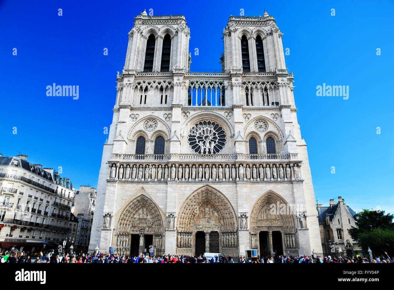 La Cathédrale Notre Dame, Paris, France. Banque D'Images