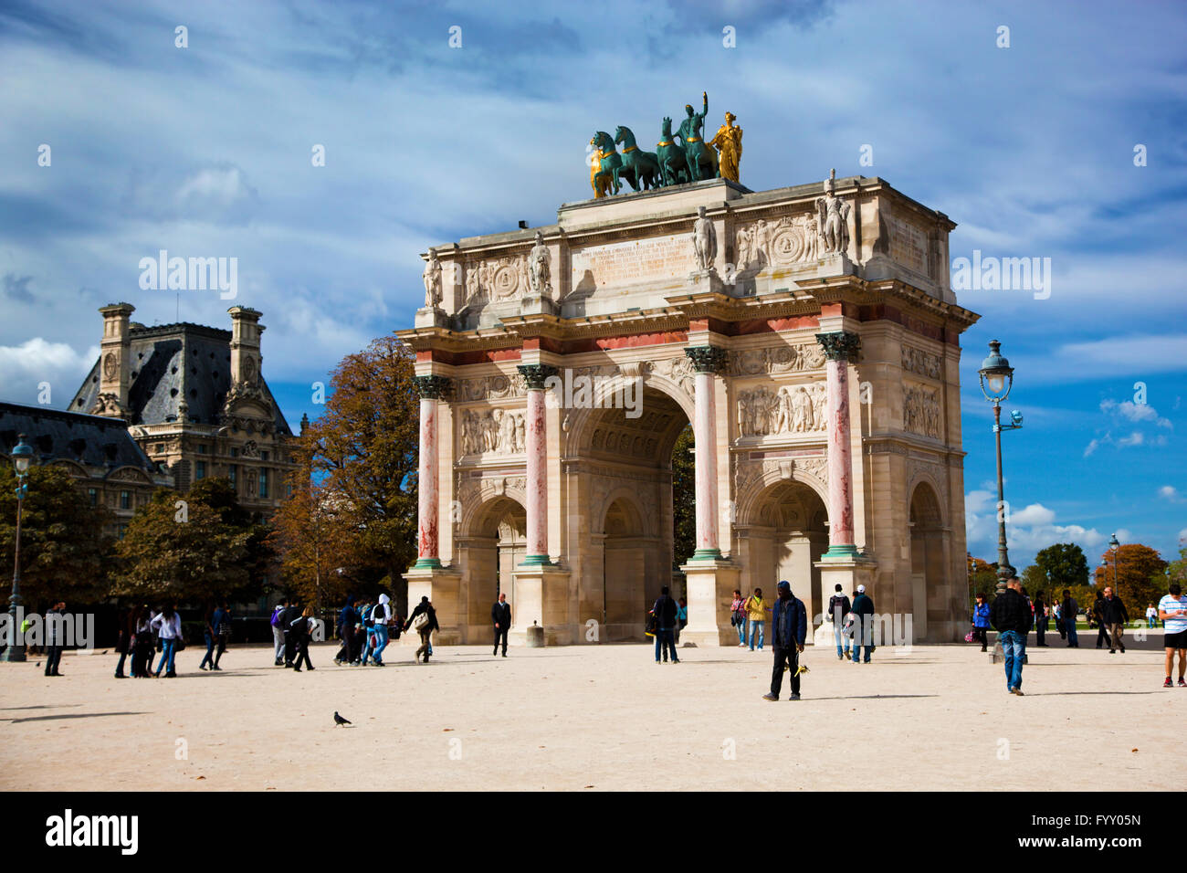 Arc de triomphe du Carrousel, Paris, France. Banque D'Images