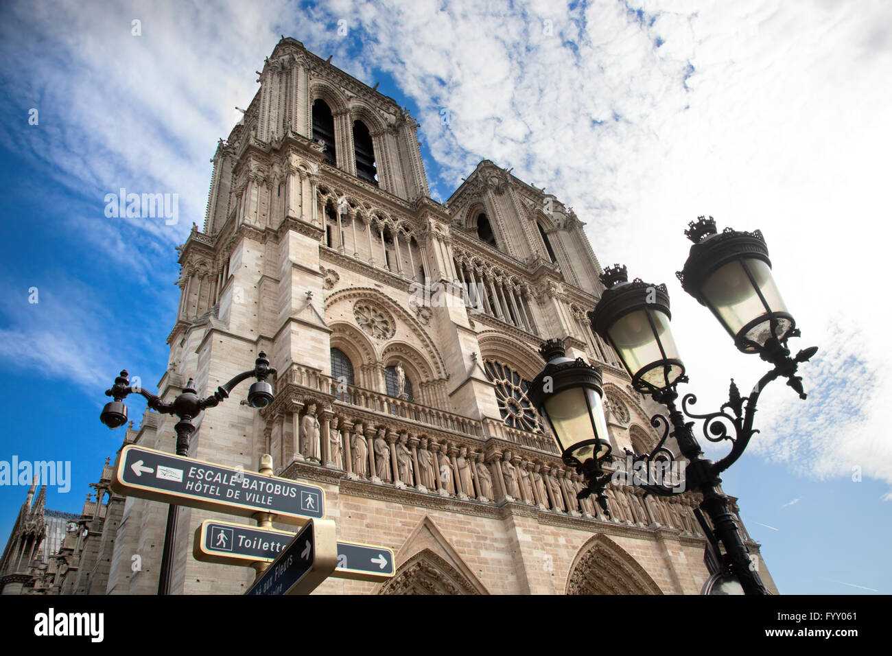 La Cathédrale Notre Dame, Paris, France. Banque D'Images