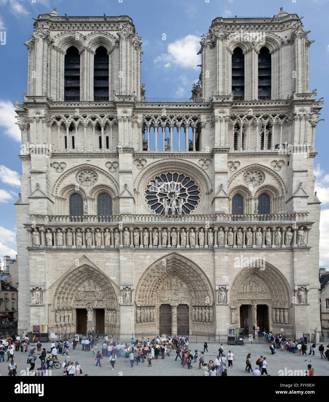 La Cathédrale Notre Dame, Paris, France. Banque D'Images
