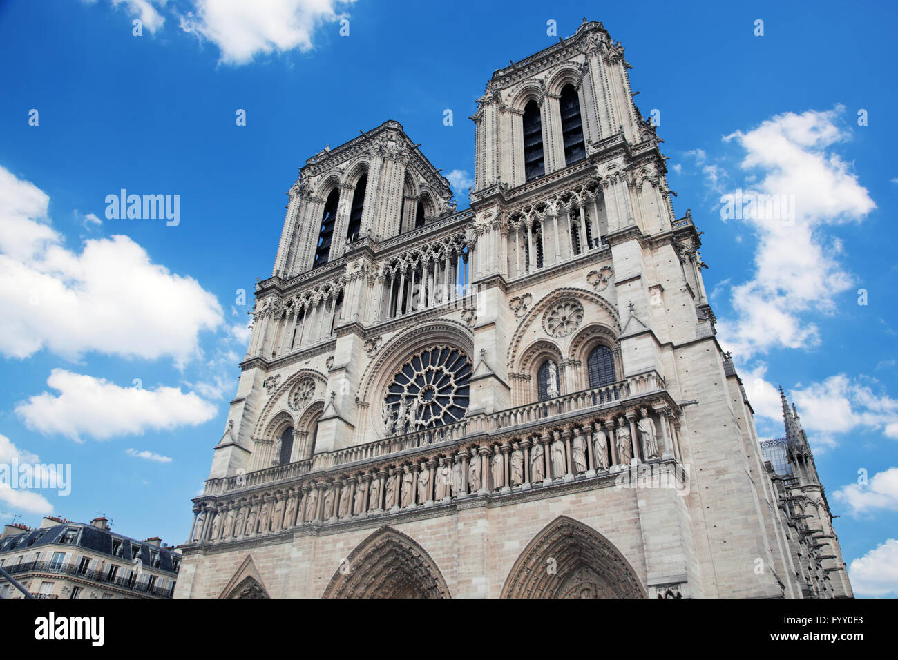 La Cathédrale Notre Dame, Paris, France. Banque D'Images