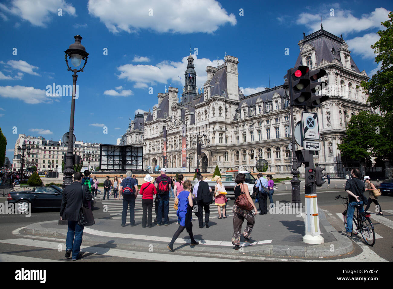 L'Hôtel de Ville, Paris, France. Banque D'Images