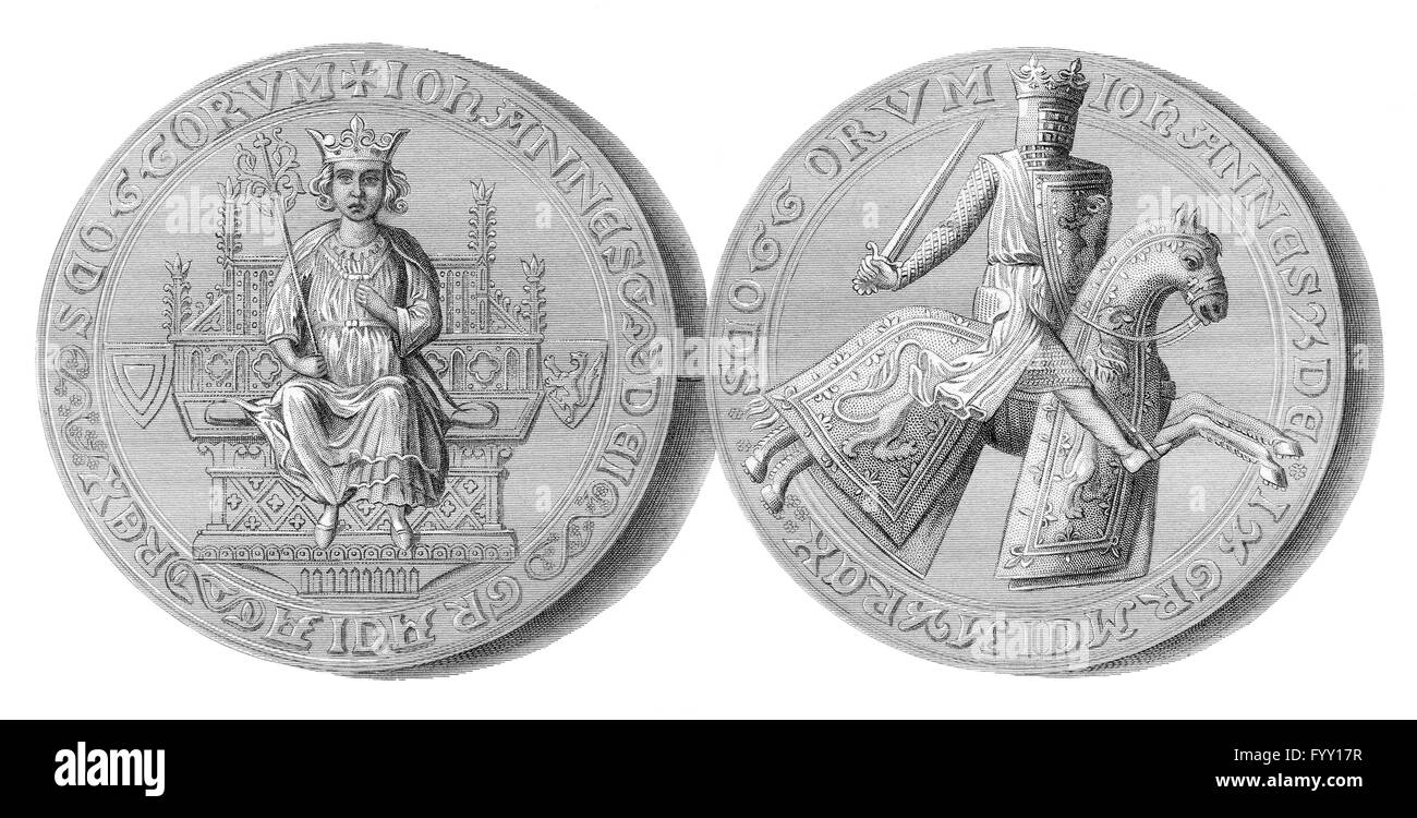 Sceau de John Balliol, roi d'Écosse, 1249-1314 Banque D'Images