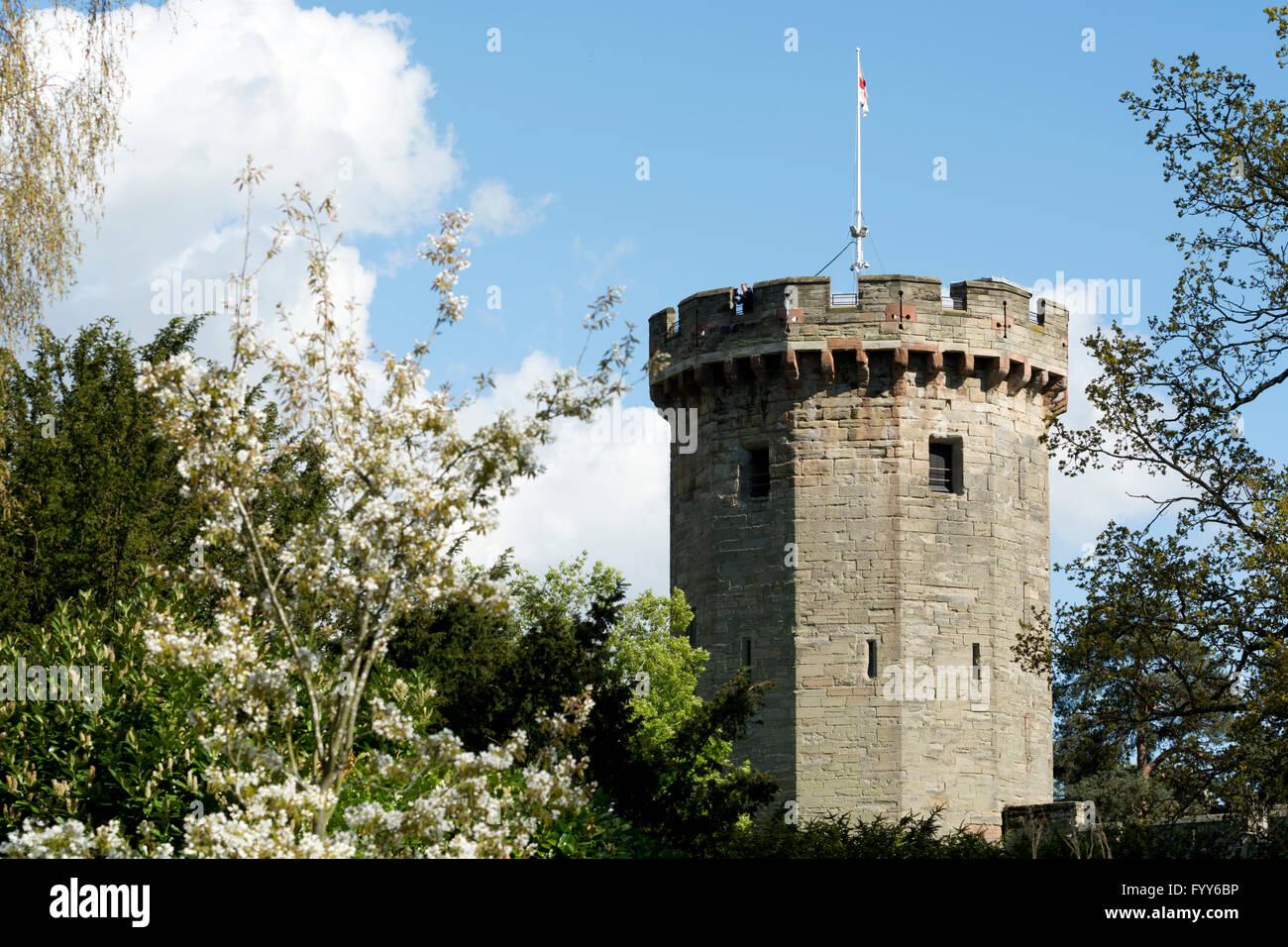 Guy's Tower, le château de Warwick, Warwickshire, UK Banque D'Images