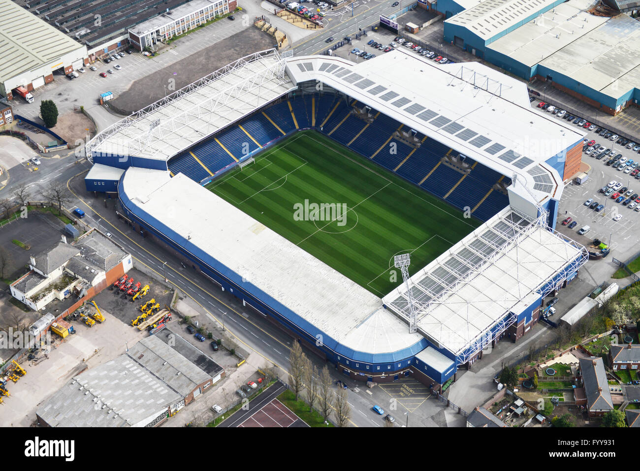 Une vue aérienne de l'aubépines, accueil de West Bromwich Albion FC Banque D'Images