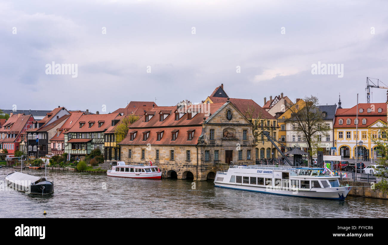 Klein Venedig Bamberg au coucher du soleil Banque D'Images