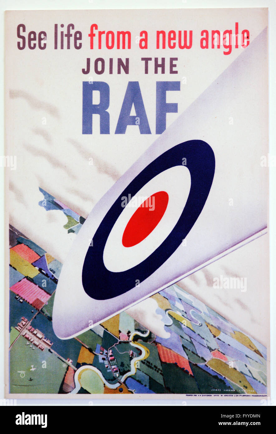 Seconde Guerre mondiale affiche de recrutement RAF Banque D'Images