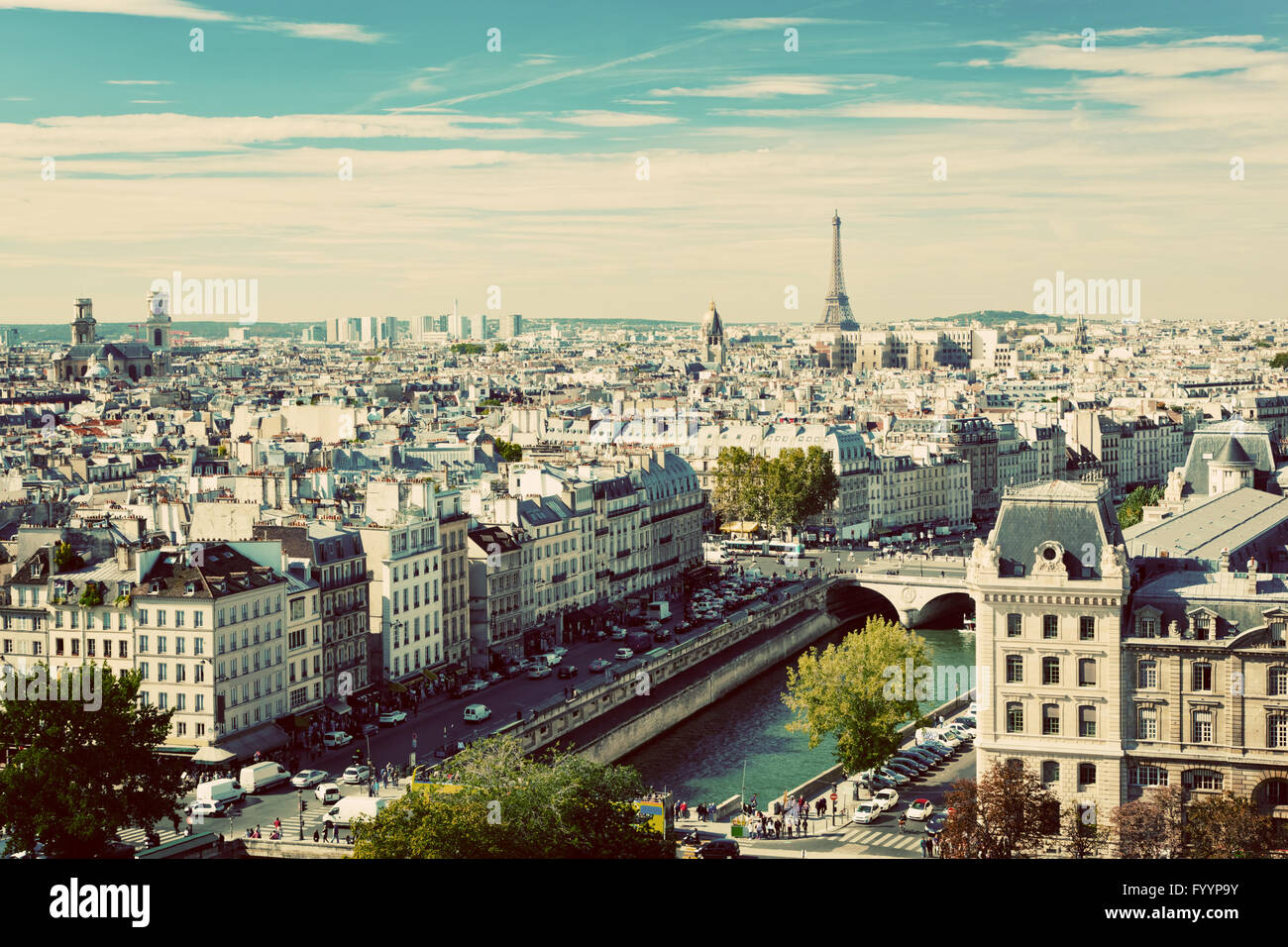 Panorama de Paris Banque D'Images