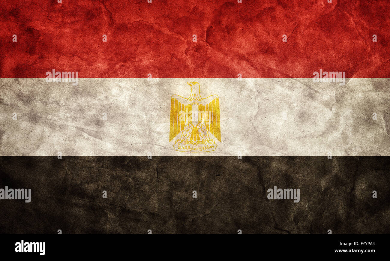 L'Égypte grunge flag. Vintage Banque D'Images