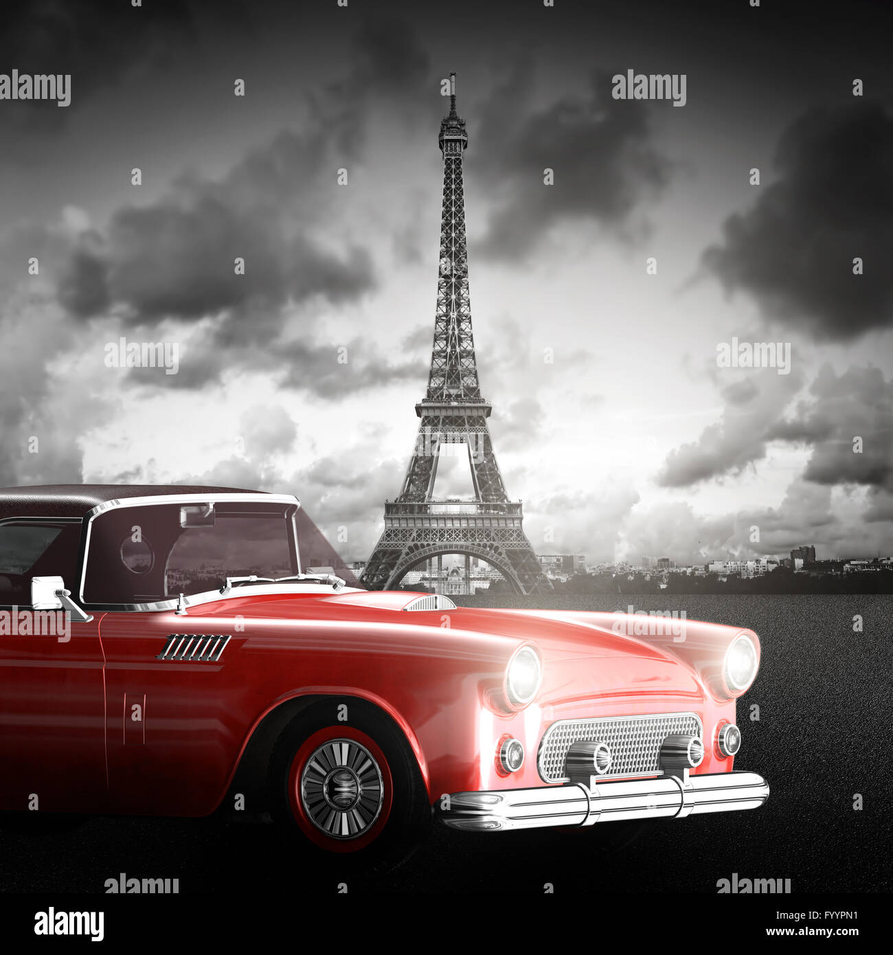 L'image artistique de l'Effel Tower Banque D'Images