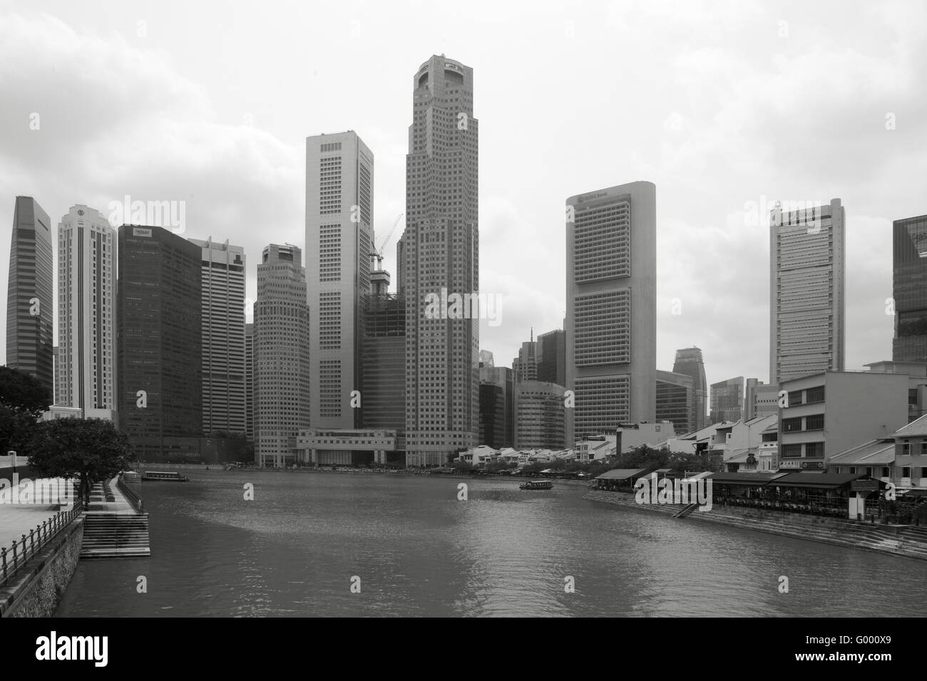 Les images en noir et blanc de Marina Bay Sands, Singapour Banque D'Images