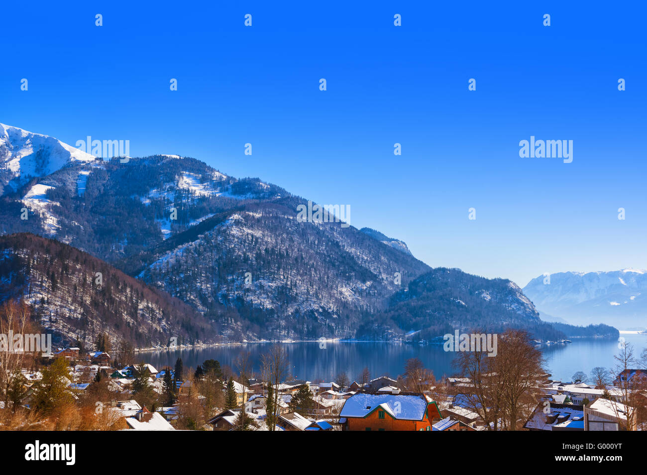 Montagnes ski resort Sankt Gilgen Autriche Banque D'Images