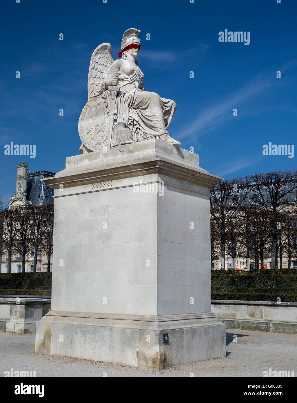 Les yeux bandés Angel statue à Paris Banque D'Images