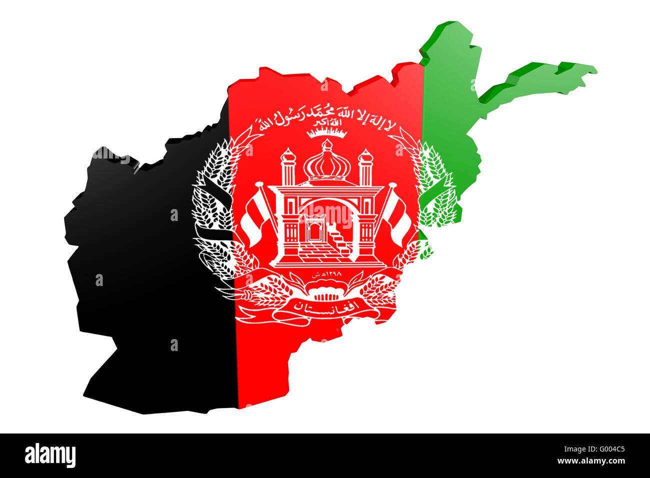 Carte drapeau afghan Banque D'Images