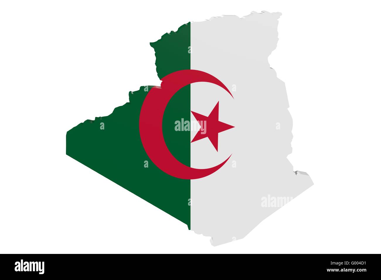 Drapeau algérien Site Banque D'Images