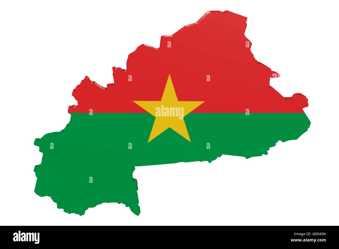 Carte Drapeau Burkina Faso Banque D'Images