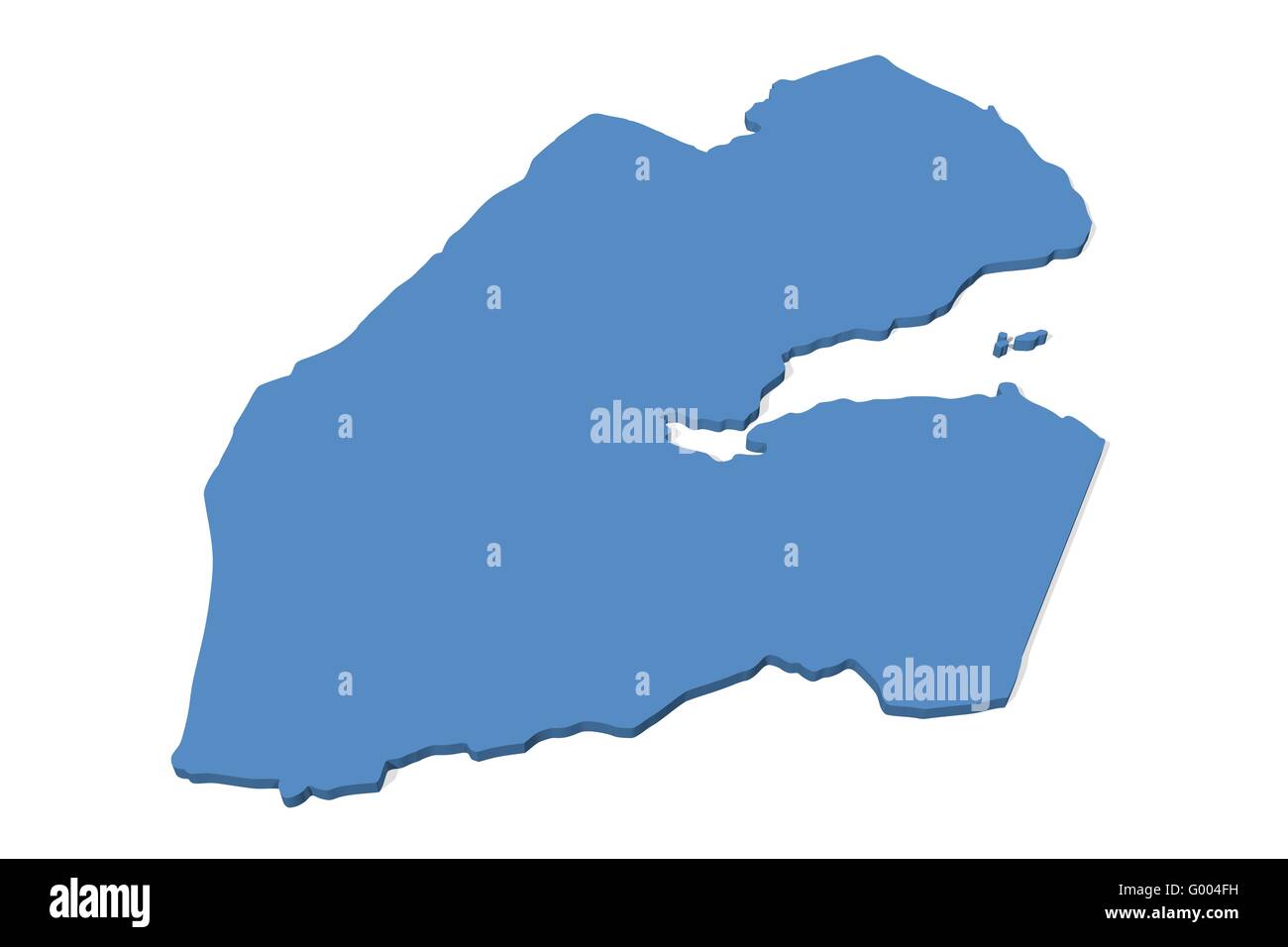 Carte de Djibouti Banque D'Images