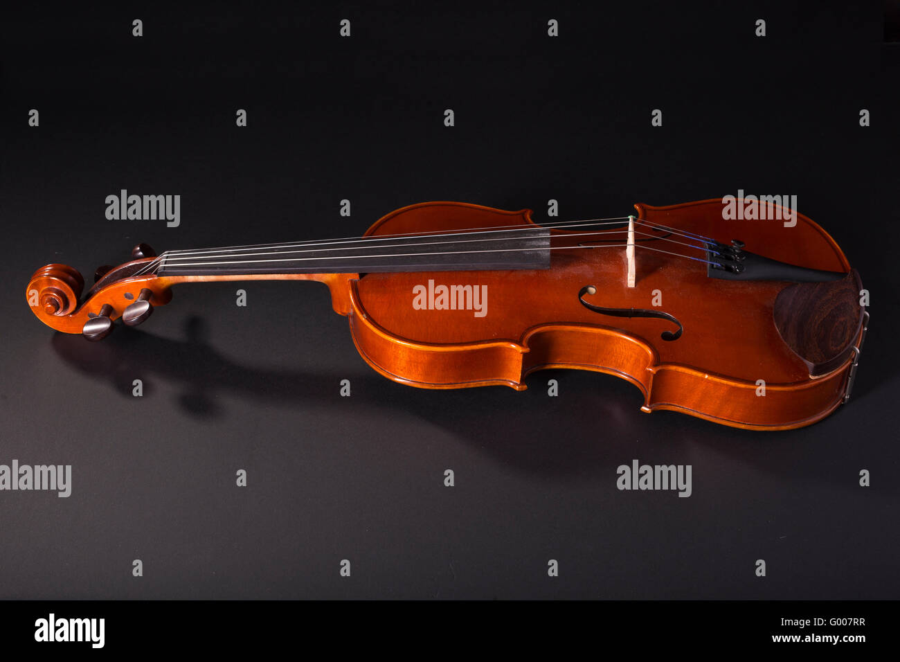 Violon sur fond noir Banque D'Images