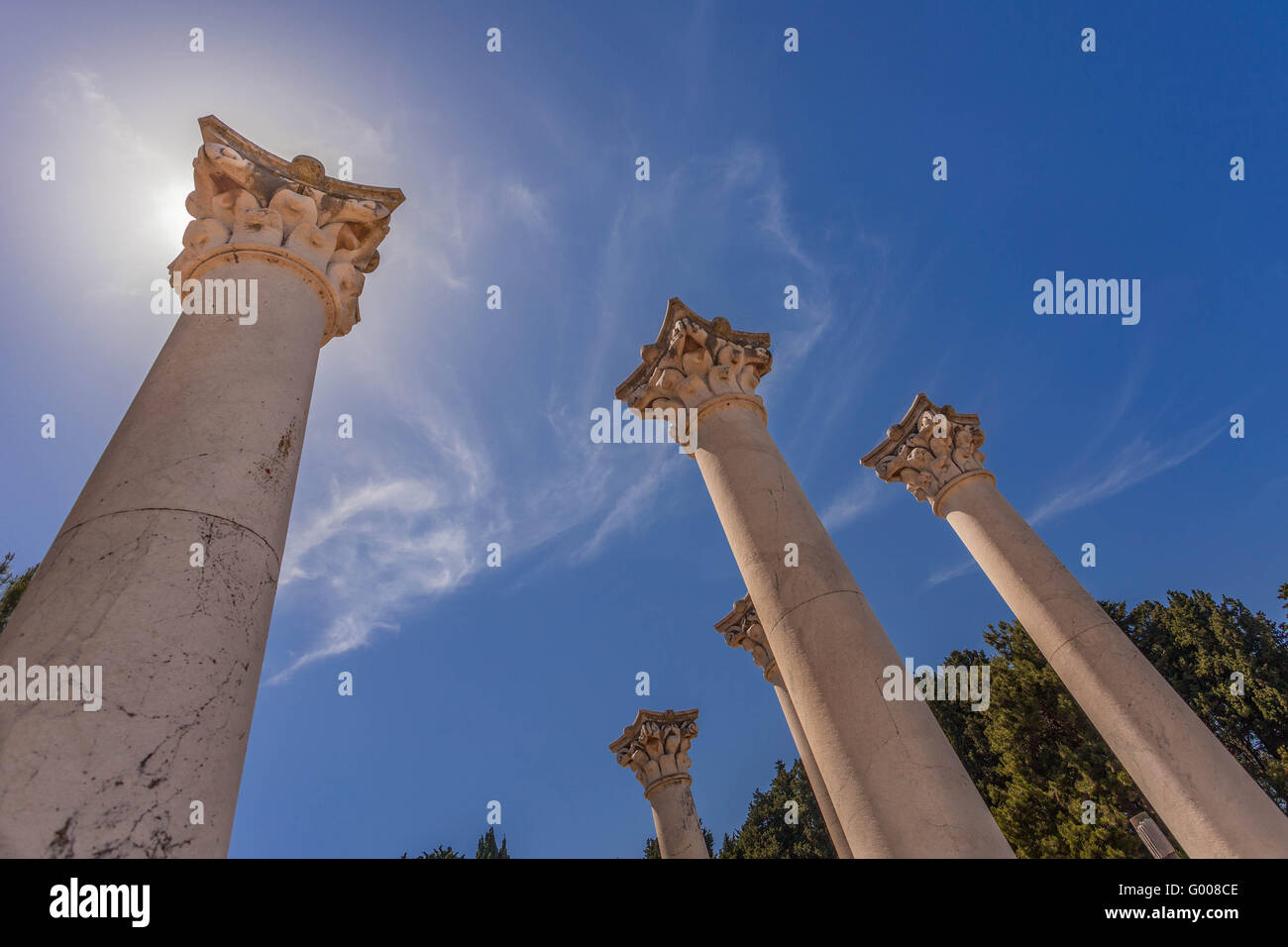 La Grèce antique, colonnes, Asklepion, île de Kos Grèce Banque D'Images